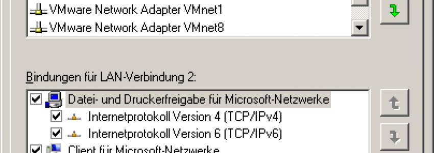 Netzwerkadapter Reihenfolge ändern – Windows 7