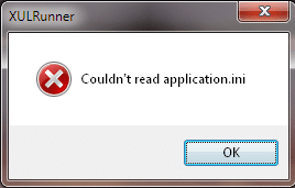 Mozilla Firefox – Couldn´t read application.ini