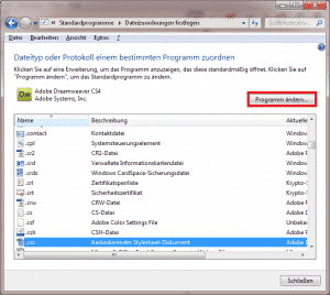 Dateitypen unter Windows 7 verschwunden