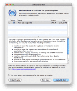 Update auf Mac OS X 10.6.4 erschienen