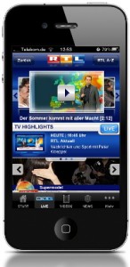 RTL: Live-TV und On-Demand auf iPhone und iPod touch, iPad-App soll folgen