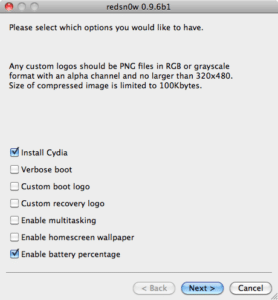 redsn0w 0.9.6b1: Jailbreak für iOS 4.1 und iOS 4.2