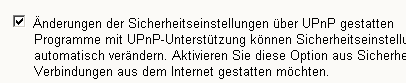 UPnP Fritzbox 7170
