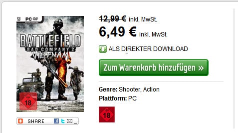 50% Rabatt im EA Store - Bad Company 2 Vietnam