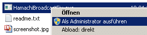 Anwendung "Als Administrator ausführen"