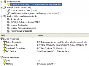 PCI-Datensammlungs und Signalverarbeitungscontroller – Ibex Peak PCH Treiber