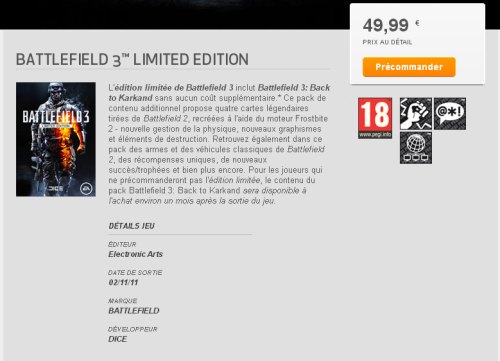 Battlefield 3 - Release date