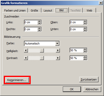 Bilder in Word komprimieren