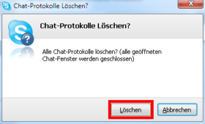 Skype Chat-Verlauf löschen