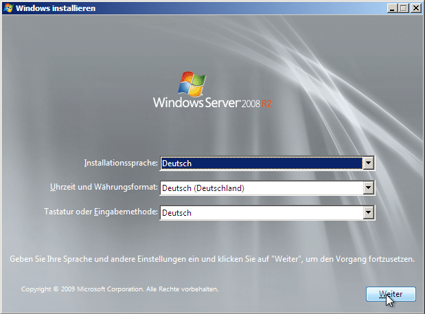 Windows Server 2008 R2 Installation