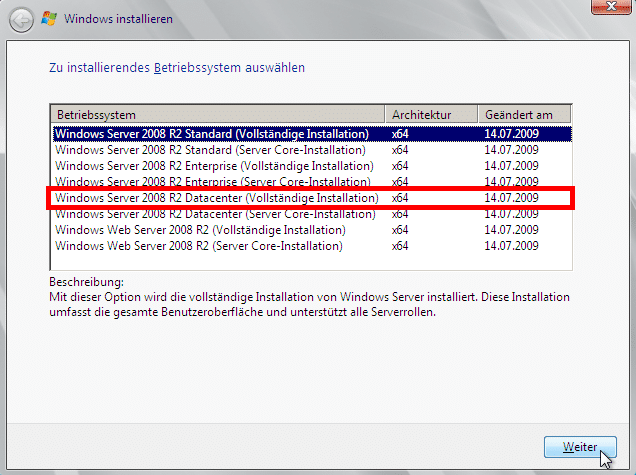 Windows Server 2008 R2 - Datacenter Version