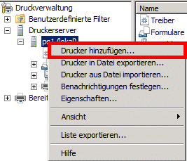 Windows Server 2008 R2 - Drucker hinzufügen