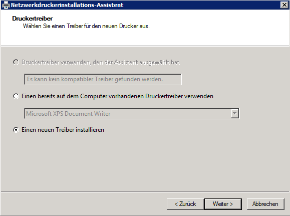 Windows Server 2008 R2 - Drucker hinzufügen