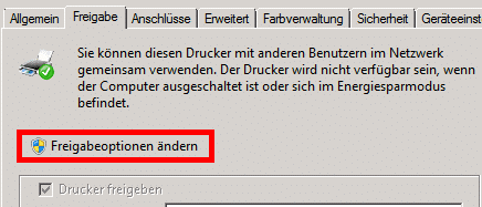 Windows Server 2008 R2 - Freigabeoptionen ändern