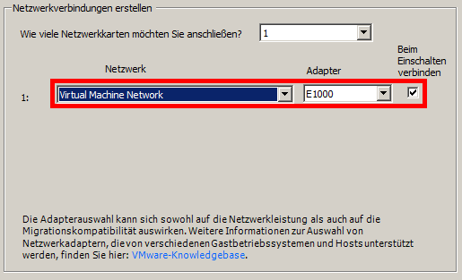 VMWare - Netzwerkkonfiguration