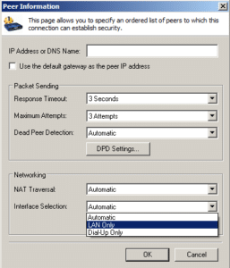 SonicWall VPN Client – Select Phonebook Entry beim Verbindungsaufbau