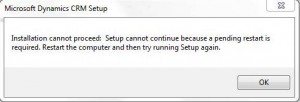 MS CRM 4.0 – Installation cannot proceed – Outlook Client