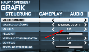 Battlefield 3 – Problem mit Fullscreen / Vollbildmodus
