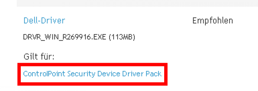 ControlPoint Driver - Broadcom USH Fingerprint