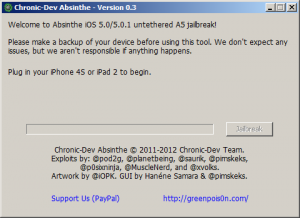 Anleitung: Untethered Jailbreak iOS 5.0.1 mit Greenpois0n Absinthe für iPhone 4S & iPad2