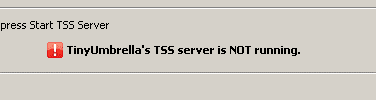 TinyUmbrella: TSS server is not running