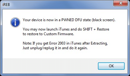 iREB Pwned DFU Mode
