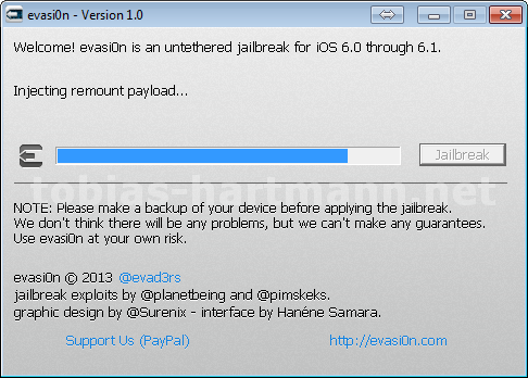 Anleitung: Jailbreak iOS 6.1 Untethered mit Evasi0n – Download (iPhone 5, 4S, 4,iPad 4,3)