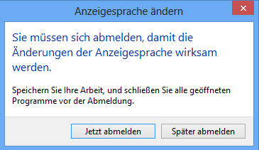 Windows 8 – Sprache per Language Pack ändern