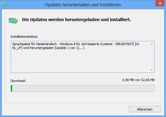 Windows 8 Language Pack download