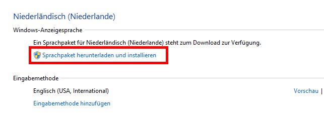Windows 8 Sprache installieren