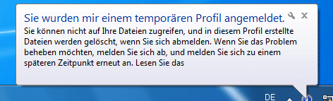Temporäres Profil