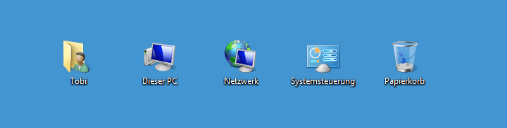 Windows 8 - Default Desktop Symbole