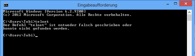 Telnet unter Winwos 7 / 8 aktivieren