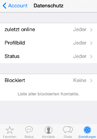 WhatsApp Datenschutz