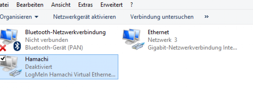 Hamachi Netzwerk-Verbindung