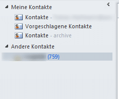 Outlook Kontakte