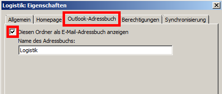 Kontakte in Adressbuch