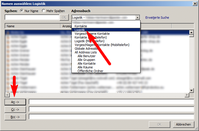 E-Mail Adressbuch