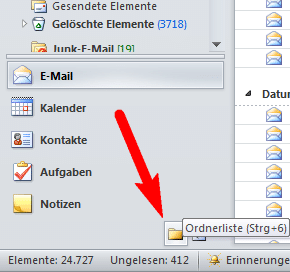 Outlook - Ordneransicht