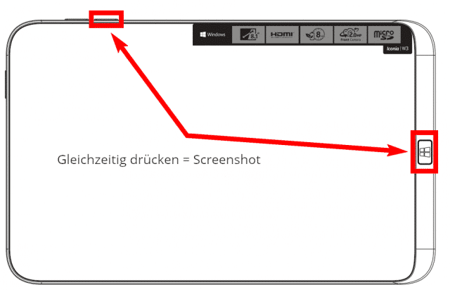 Acer Iconia Tablets – Screenshot erstellen