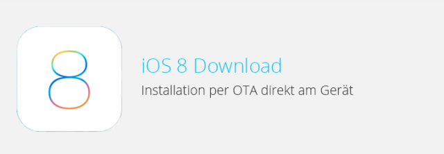 iOS 8 Download – Installation per OTA (Over the Air)