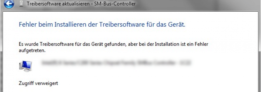 Treibersoftware - Zugriff verweigert