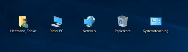 Windows 10 – Standard Desktopsymbole anzeigen