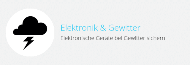 Elektronische Geräte bei Gewitter sichern