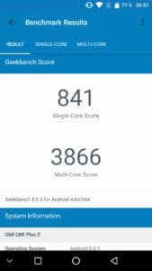 Geekbench UMi Plus E