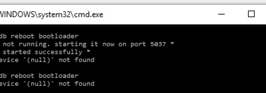 ADB – Error: Device (Null) not found