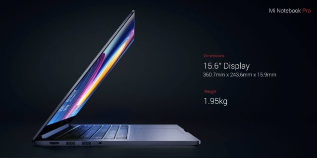 Xiaomi Mi Notebook Pro mit 15.6″ Display und Core i7 der 8. Generation vorgestellt