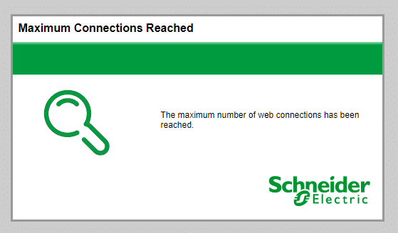 Schneider Eletric UPS | APC USV – Maximum Connections Reached